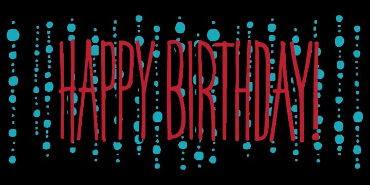 Birthday Doodles by Outside the Line — Dingbats Font