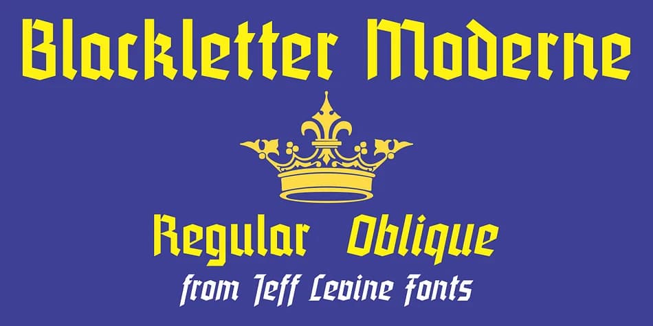 Blackletter Moderne JNL by Jeff Levine Fonts — Blackletter Font