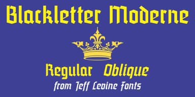 Blackletter Moderne JNL by Jeff Levine Fonts — Blackletter Font — thumbnail 1