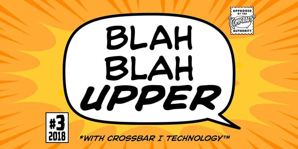 BLAH BLAH UPPER by Comicraft — Decorative Font