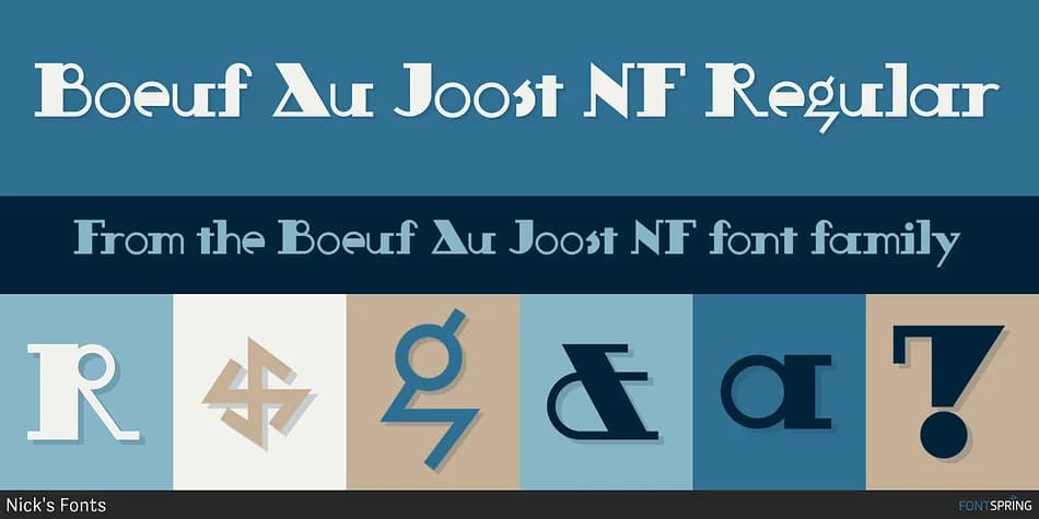 Boeuf Au Joost NF by Nick's Fonts — Decorative Font