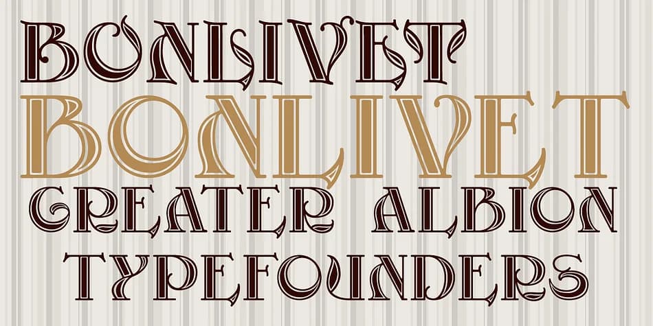 BONLIVET by Greater Albion Typefounders — Decorative Font
