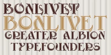 BONLIVET by Greater Albion Typefounders — Decorative Font — thumbnail 1