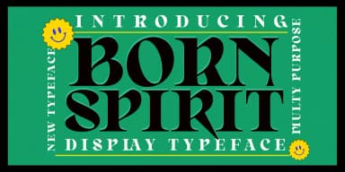 Born Spirit by Dora Typefoundry — Decorative Font — thumbnail 1
