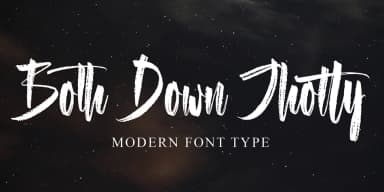 Both Down Jhotty by Ayska — Script Handwritten Font — thumbnail 1