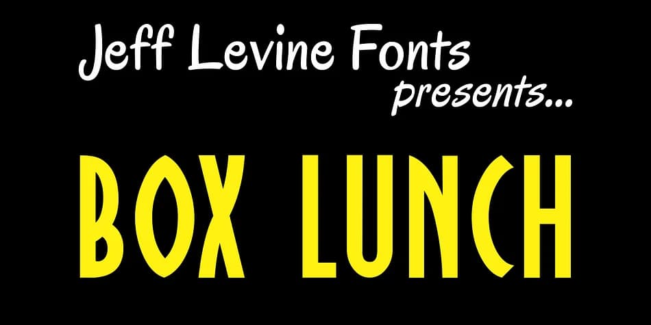 BOX LUNCH JNL by Jeff Levine Fonts — Decorative Font
