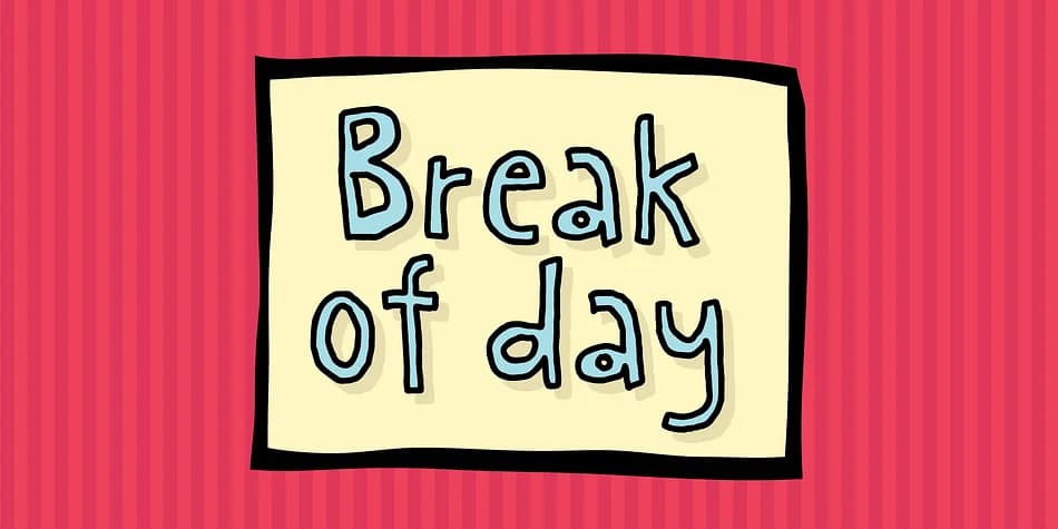 Break of day by Bogstav — Decorative Font