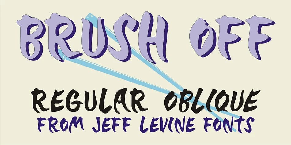 BRUSH OFF JNL by Jeff Levine Fonts — Display Font