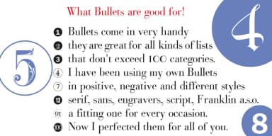 Bullets by Wiescher-Design — Dingbats Font — thumbnail 1