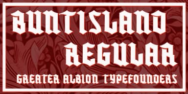 BUNTISLAND by Greater Albion Typefounders — Blackletter Font — thumbnail 1