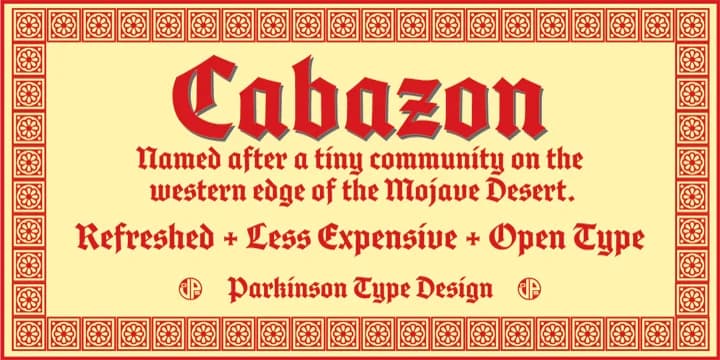 Cabazon by Parkinson Type Design — Blackletter Font