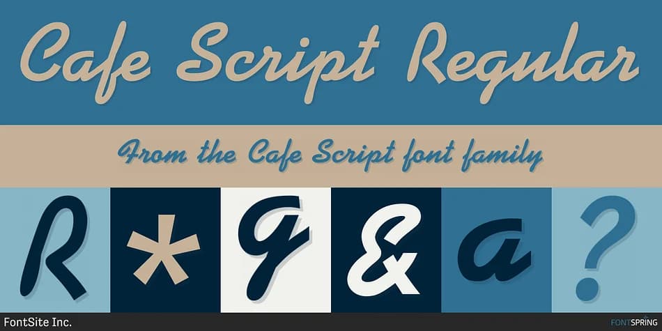 Cafe Script by FontSite Inc. — Script Handwritten Font