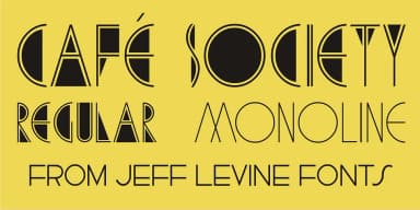 CAFE SOCIETY JNL by Jeff Levine Fonts — Decorative Font — thumbnail 1