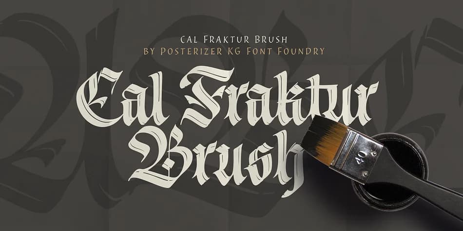 Cal Fraktur Brush by Posterizer KG — Blackletter Font — preview 1