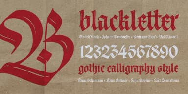 Cal Fraktur Brush by Posterizer KG — Blackletter Font — thumbnail 2