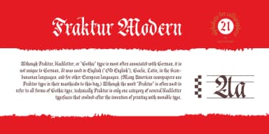 Cal Fraktur Modern by Posterizer KG — Blackletter Font — thumbnail 1