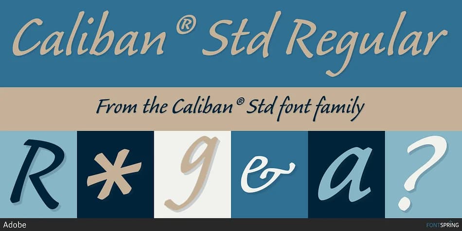 Caliban® Std by Adobe — Display Font