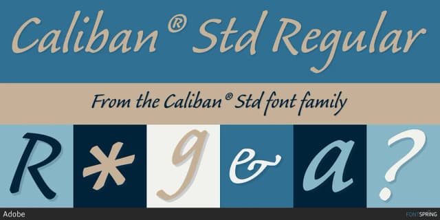 Caliban® Std by Adobe — Display Font