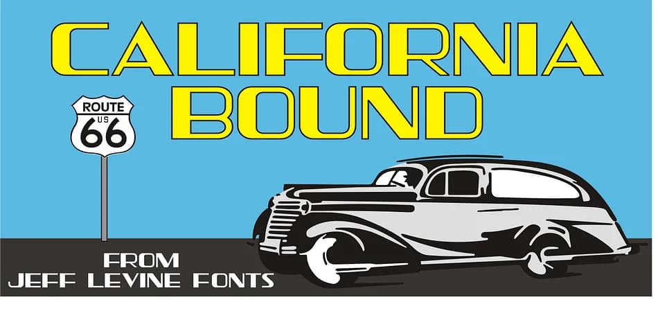 CALIFORNIA BOUND JNL by Jeff Levine Fonts — Decorative Font