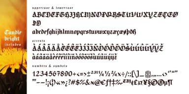 Candlebright by Ana's Fonts — Blackletter Font — thumbnail 2