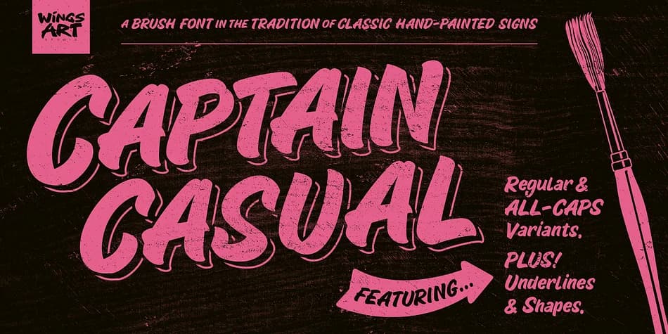 Captain Casual by Wingsart Studio — Display Font