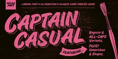 Captain Casual by Wingsart Studio — Display Font — thumbnail 1
