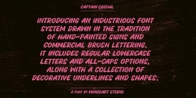 Captain Casual by Wingsart Studio — Display Font — thumbnail 2