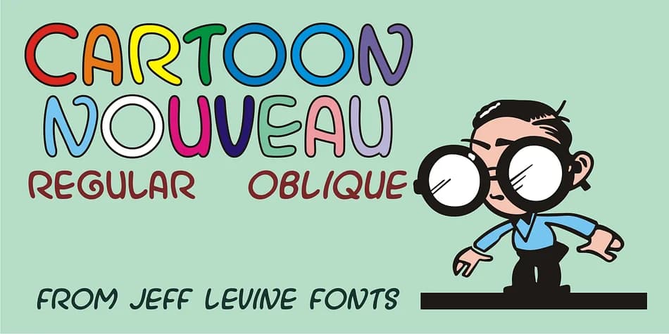 CARTOON NOUVEAU JNL by Jeff Levine Fonts — Decorative Font