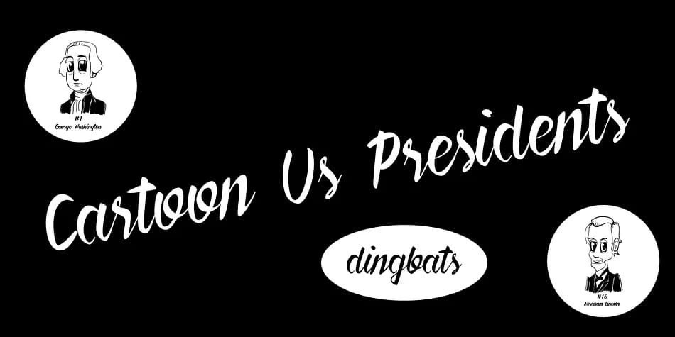 Cartoon US Presidents by Pedro Teixeira — Dingbats Font