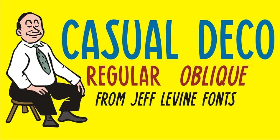 CASUAL DECO JNL by Jeff Levine Fonts — Decorative Font