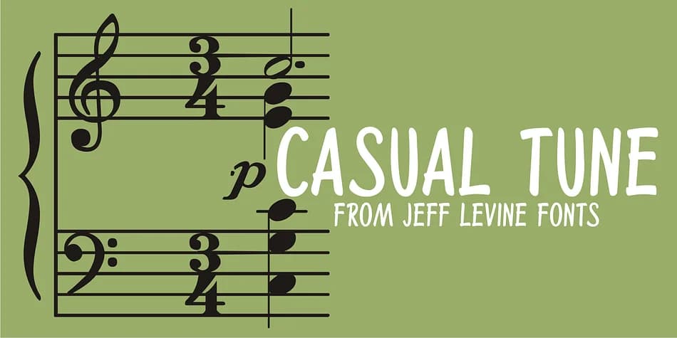 CASUAL TUNE JNL by Jeff Levine Fonts — Decorative Font