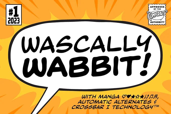 CC Wascally Wabbit by Comicraft — Display Font