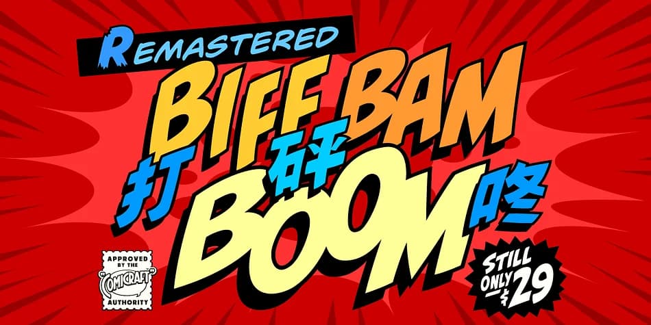BIFF BAM BOOM by Comicraft — Decorative Font
