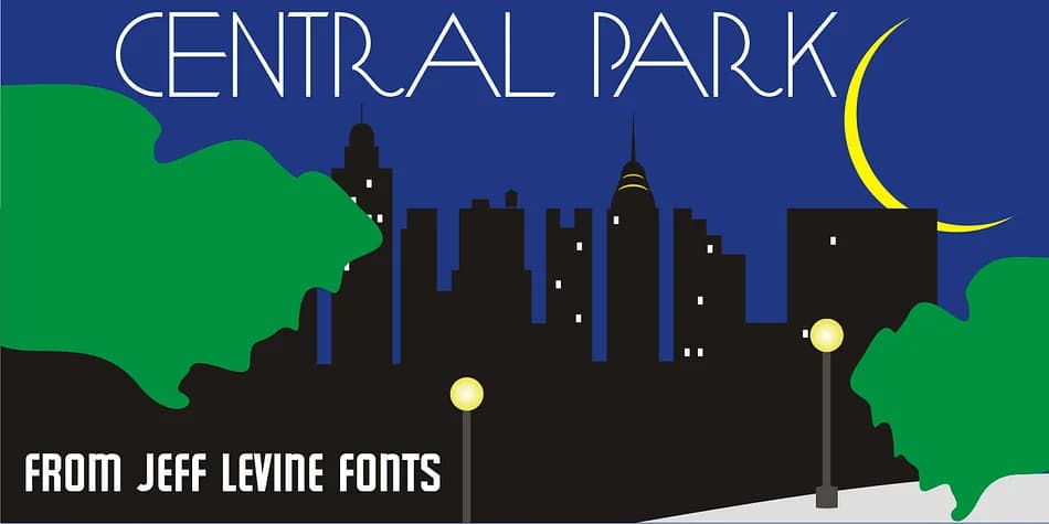 CENTRAL PARK JNL by Jeff Levine Fonts — Decorative Font