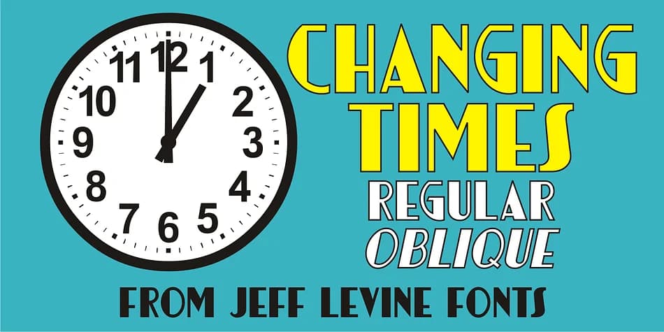 CHANGING TIMES JNL by Jeff Levine Fonts — Decorative Font