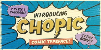 CHOPIC Comic Typeface by Alit Design — Decorative Font — thumbnail 1
