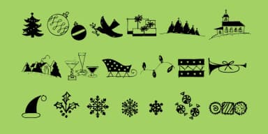 Christmas Doodles Too by Outside the Line — Dingbats Font — thumbnail 3