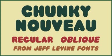 CHUNKY NOUVEAU JNL by Jeff Levine Fonts — Decorative Font — thumbnail 1