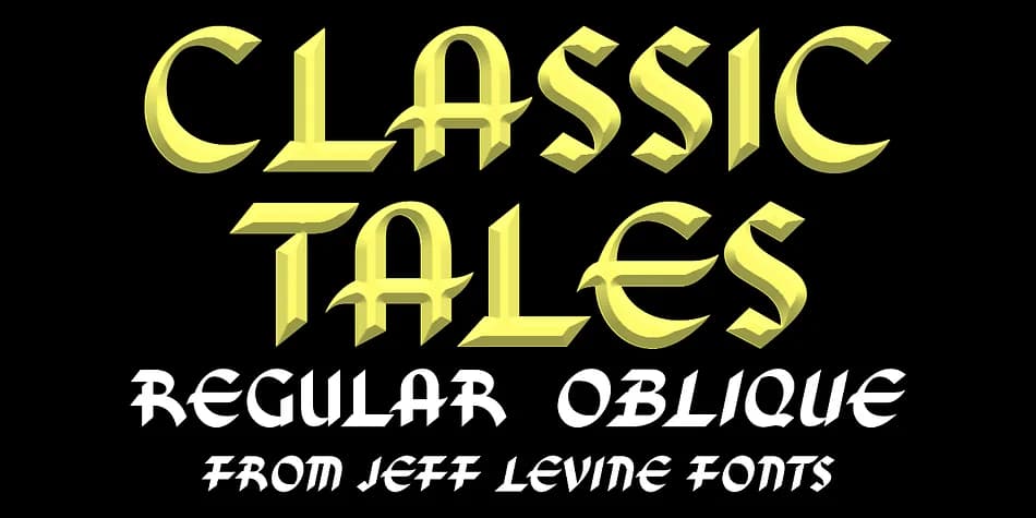 Classic Tales JNL by Jeff Levine Fonts — Display Font