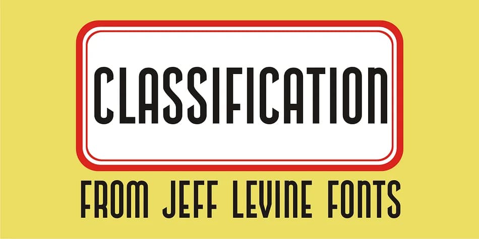 CLASSIFICATION JNL by Jeff Levine Fonts — Decorative Font