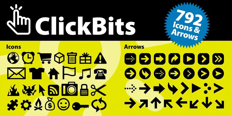ClickBits by Fonthead Design — Dingbats Font