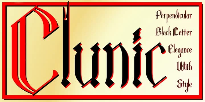 Clunic by Greater Albion Typefounders — Blackletter Font