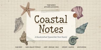 Coastal Notes by type peace — Decorative Font — thumbnail 1