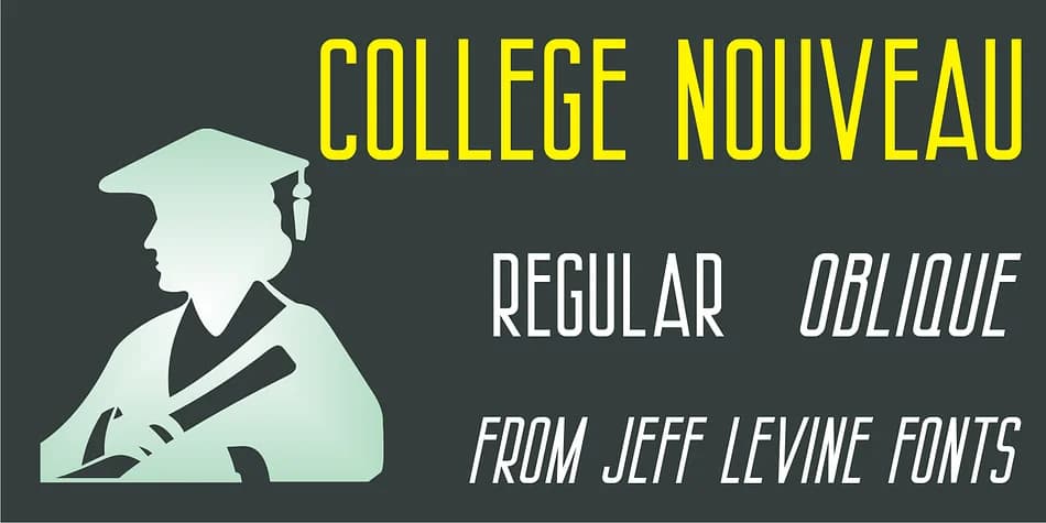 COLLEGE NOUVEAU JNL by Jeff Levine Fonts — Decorative Font