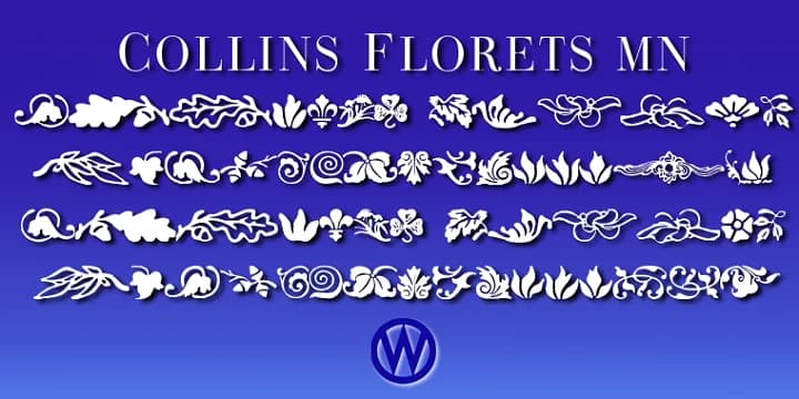 Collins Florets by Wiescher-Design — Dingbats Font