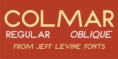 COLMAR JNL by Jeff Levine Fonts — Decorative Font — thumbnail 1