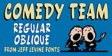 COMEDY TEAM JNL by Jeff Levine Fonts — Display Font — thumbnail 1