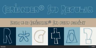 Coriander® Std by Adobe — Decorative Font — thumbnail 1