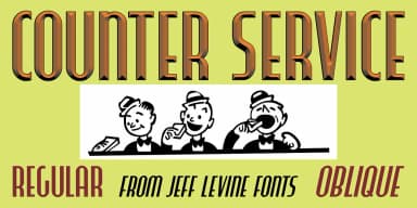COUNTER SERVICE JNL by Jeff Levine Fonts — Decorative Font — thumbnail 1
