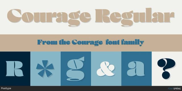 Courage by Positype — Decorative Font